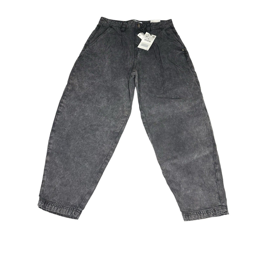 Zara | Gray Black Slouchy Acid Wash Jeans Blogger Favorite Size 38 US 6